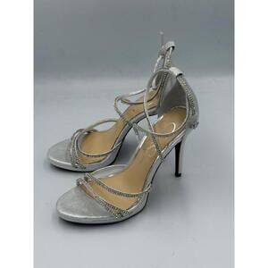 Jessica Simpson Jaeya Sandal Platinum Strappy Heel Size 7M